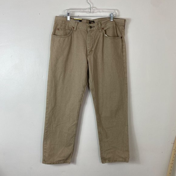 Lee Mens 38x29 Regular Fit Straight Leg Jeans WHEAT NWT - Picture 1 of 5